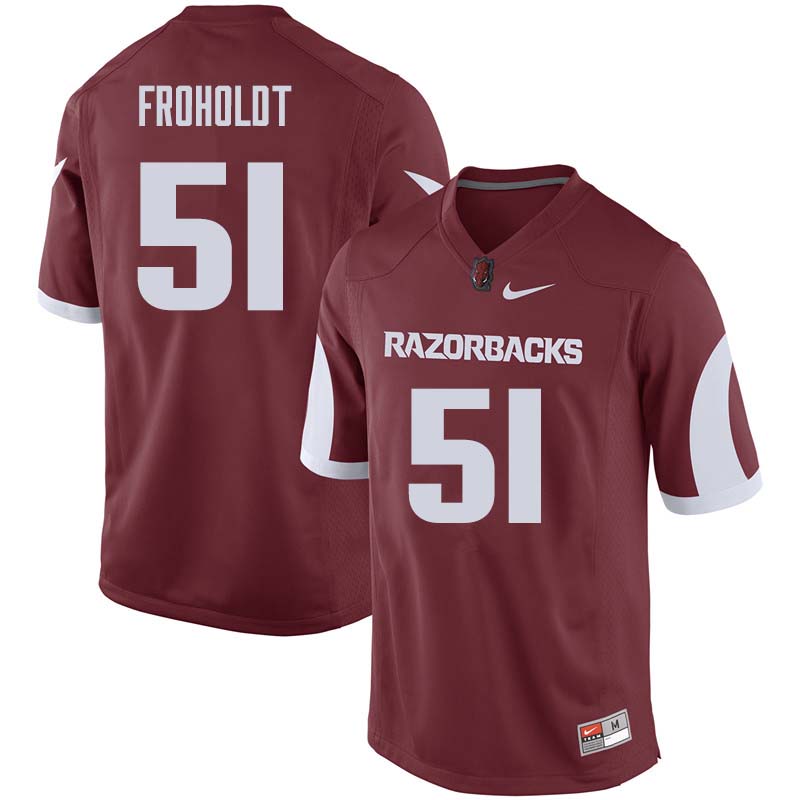 Men #51 Hjalte Froholdt Arkansas Razorback College Football Jerseys Sale-Cardinal - Click Image to Close